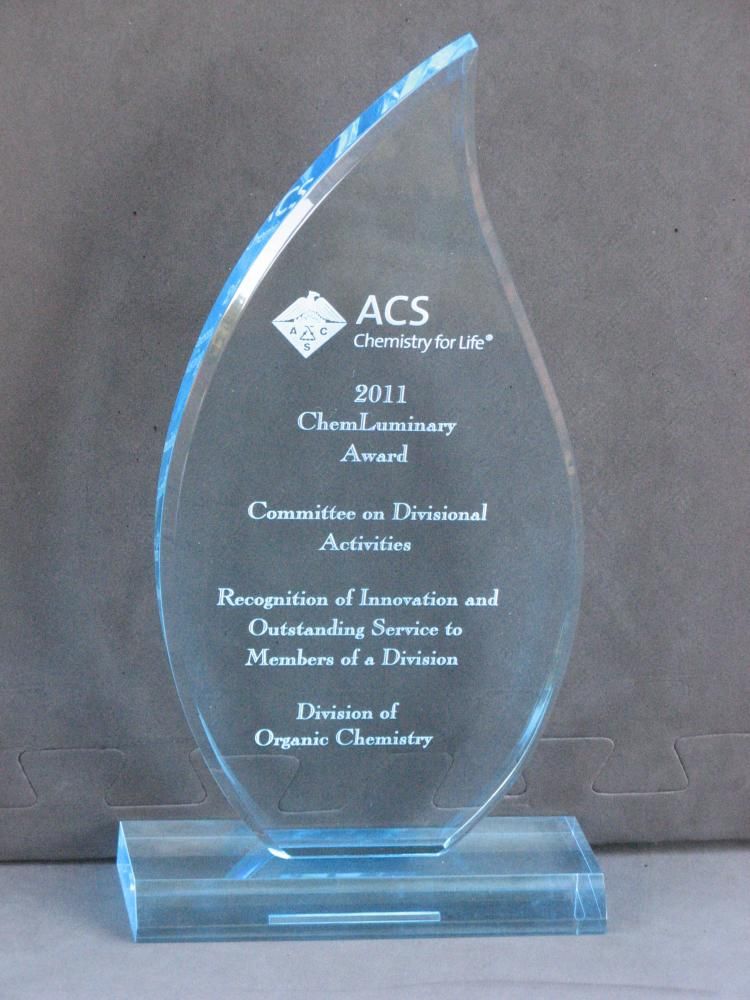 Photo of the 2011 Award Plaque